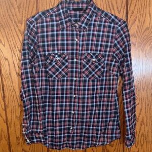 Women's Plaid Button-Down Shirt by Sara Studio